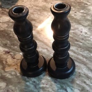 Wooden candle holders
